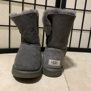 Gray Bailey Button Ugg Boots